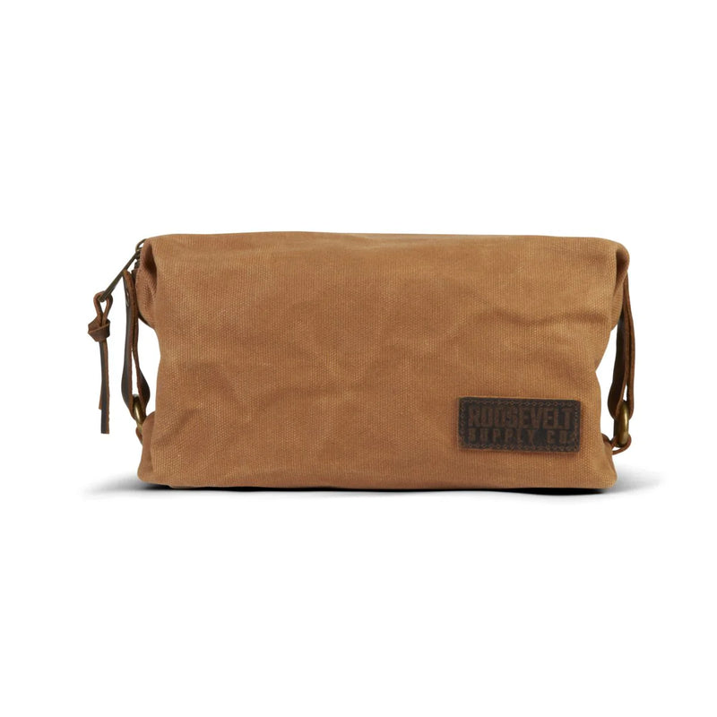 Waxed Canvas Toiletry Bag | Tan | Roosevelt Supply Co.