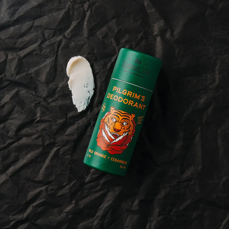 Pilgrim's Vegan Deodorant | Wild Orange + Cedarwood | Brooklyn Grooming