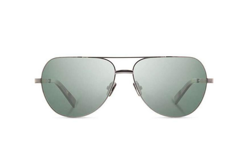 Redmond Metal Sunglasses | Black Chrome Mahogany G15 Polarized | Shwood - Manready Mercantile