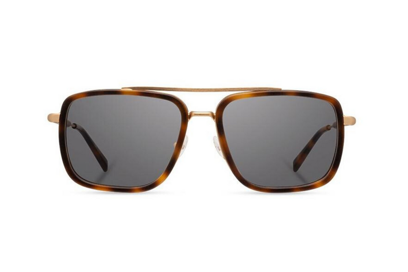 Grant Acetate Sunglasses | Matte Brindle Walnut | Grey Polarized | Shwood