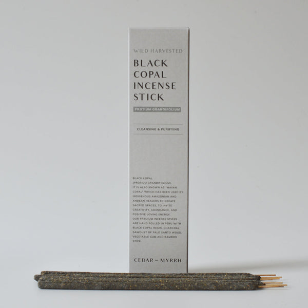 Hand Rolled Incense Sticks | Black Copal | Cedar and Myrrh