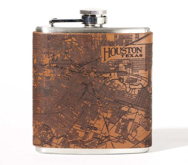 Flask | Houston Map | Tactile Craftworks