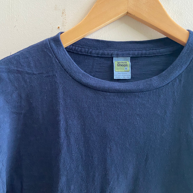 Rolled Tee | Navy | Velva Sheen