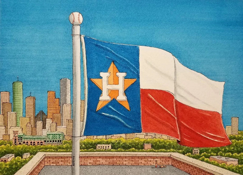 Framed Art Print 5" x 7" | Streets of Houston | Jim Koehn Artwork