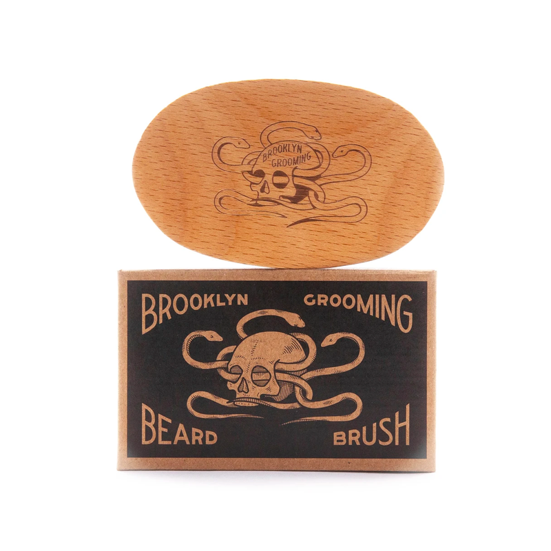 Beard Brush | Beechwood + Boar Bristle | Brooklyn Grooming