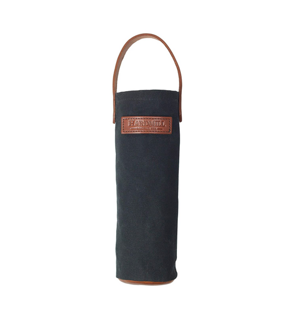 Wine Tote | Black Waxed Canvas | Hardmill