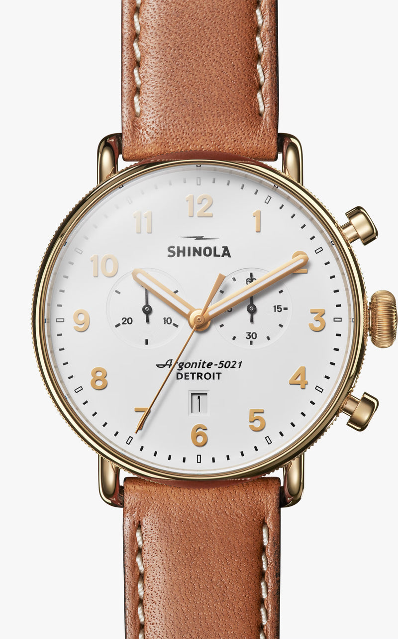 The Canfield Chronograph 43mm | White | Shinola Detroit