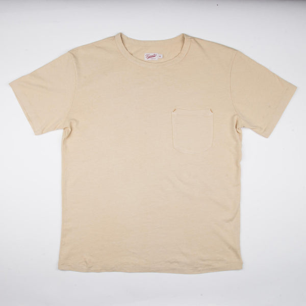 9 oz Pocket Tee | Cream | Freenote Cloth