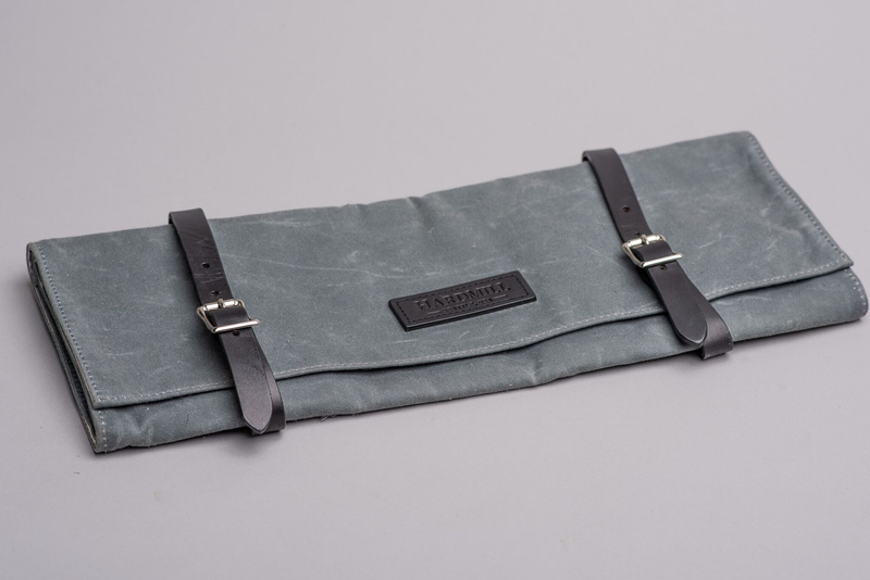 Knife Roll | Charcoal Waxed Canvas | Hardmill - Manready Mercantile