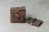 Lunch Tote | Dark Oak Waxed Canvas | Hardmill - Manready Mercantile