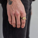 Signet Ring in Brass | Work Patina | Studebaker Metals