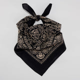 Organic Cotton Rosey Bandana | Pitch Black | Last Chance Textiles