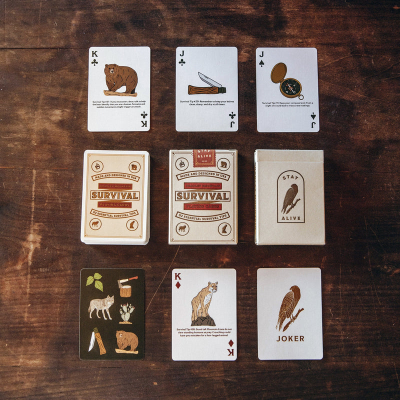 Survival Playing Cards | Cream | Bradley Mountain